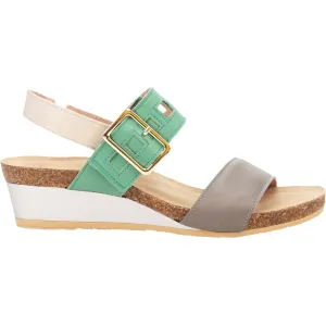 Women's Naot Dynasty Foggy Grey/Soft Jade/Soft Ivory Leather
