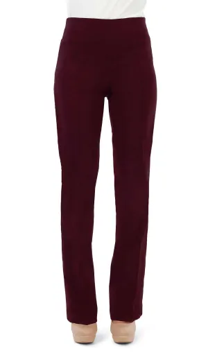 Women's Pant Wine Burgundy Quality Stretch comfort Fabric Flattering Fit Our Best Seller Made in Canada Yvonne Marie  Boutiques