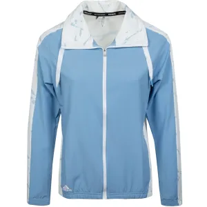 Womens Printed Primeblue Full Zip Jacket Ambient Sky/White