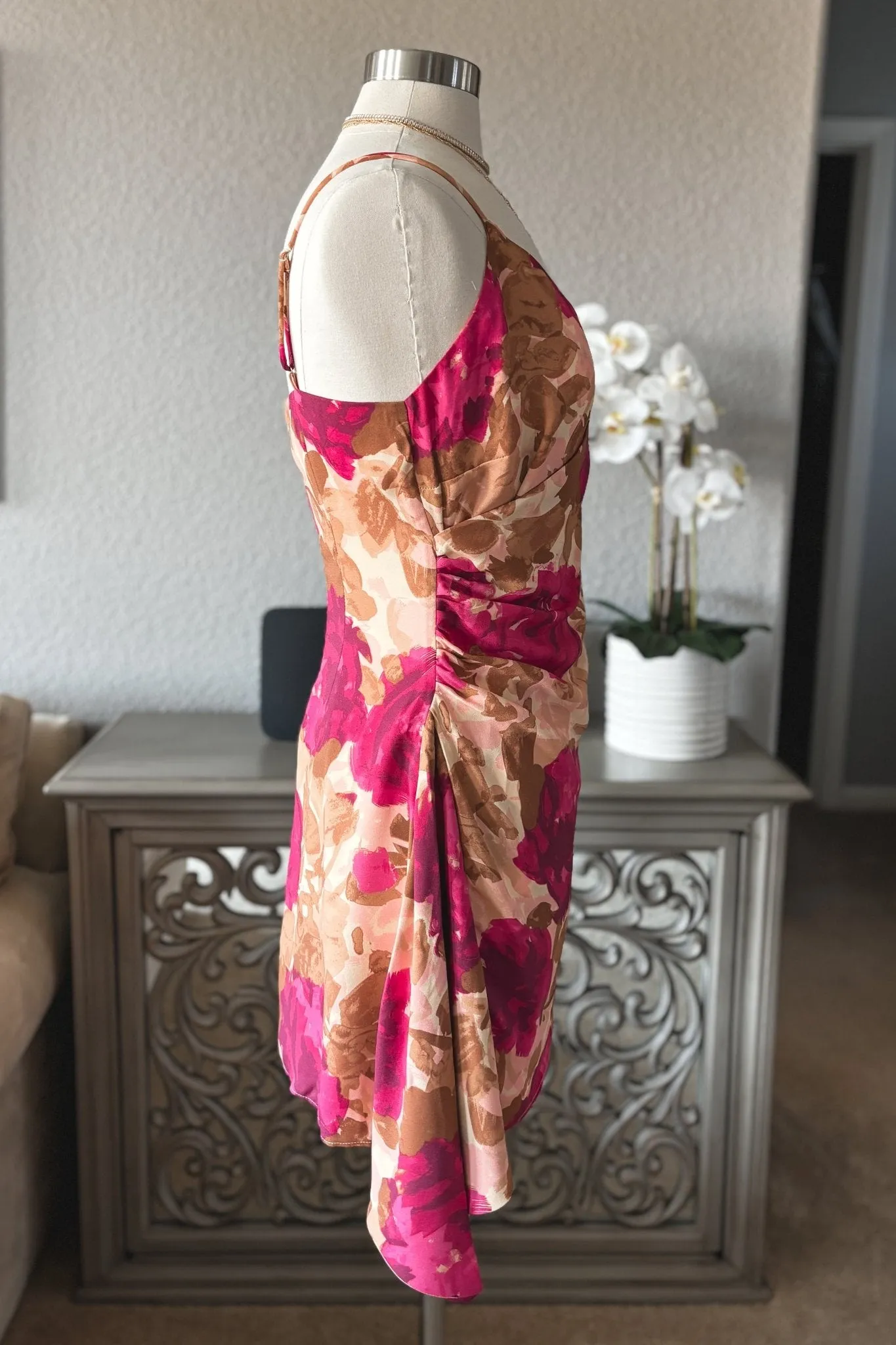 Women's Romantic Floral Mini Dress | Sage The Label | Pink Multi