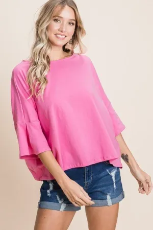Women's Solid Cotton Casual Top