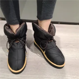 Women's Thick-soled Winter Lace-up Snow Boots