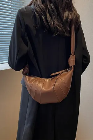 Women's Zenana Vegan Leather Croissant Crossbody Bag