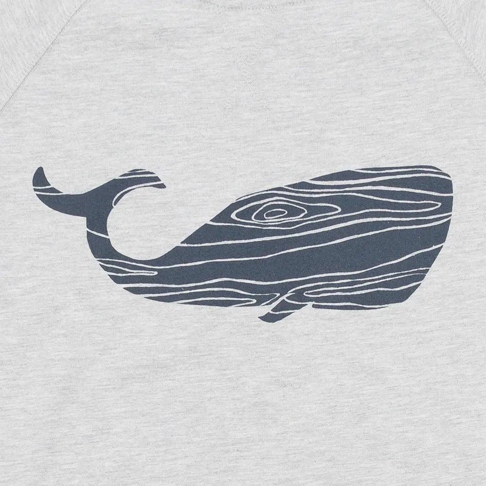 Wood Grain Whale Lightweight Sweatshirt