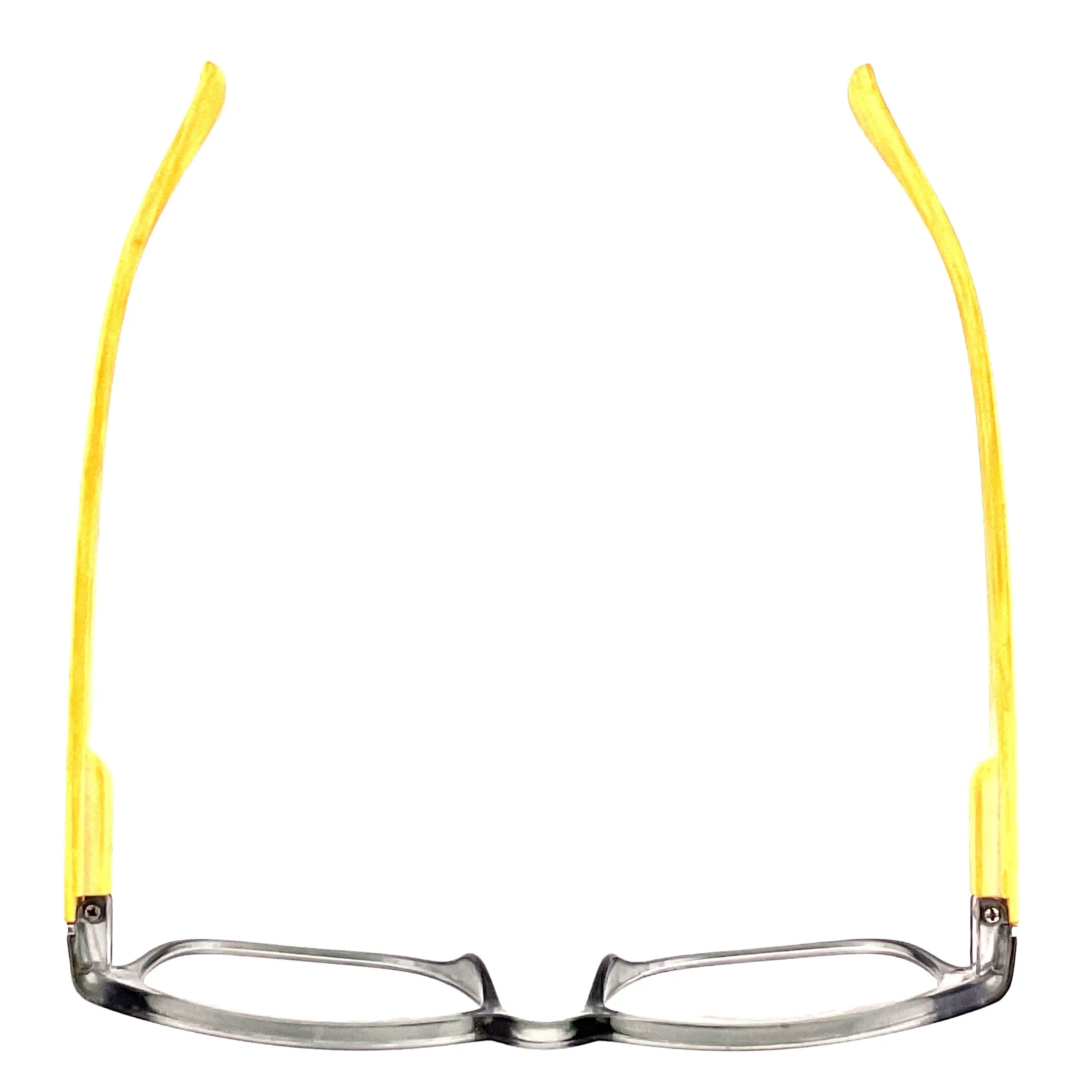 Wood Tone Wayfarer Readers With Clear Case