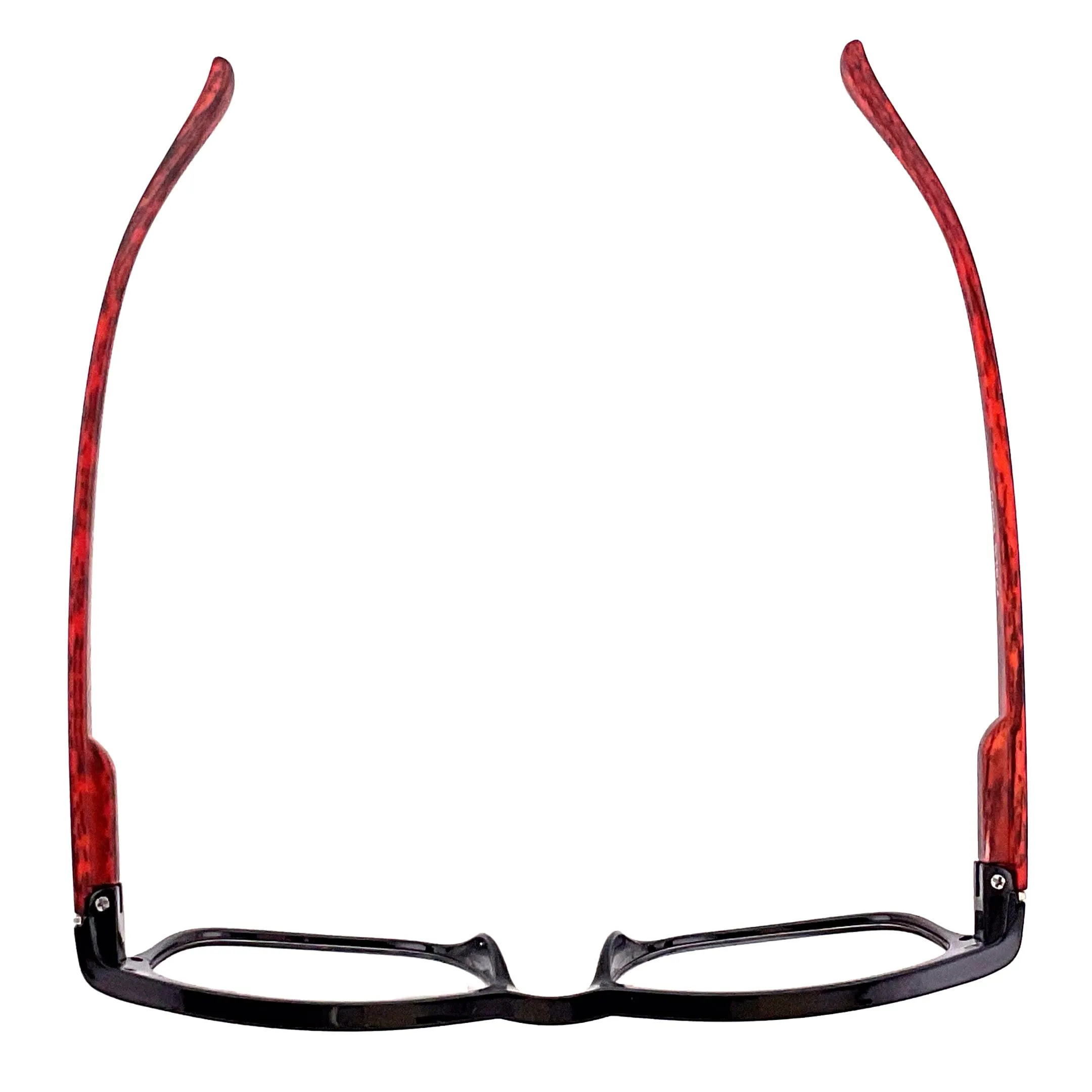 Wood Tone Wayfarer Readers With Clear Case