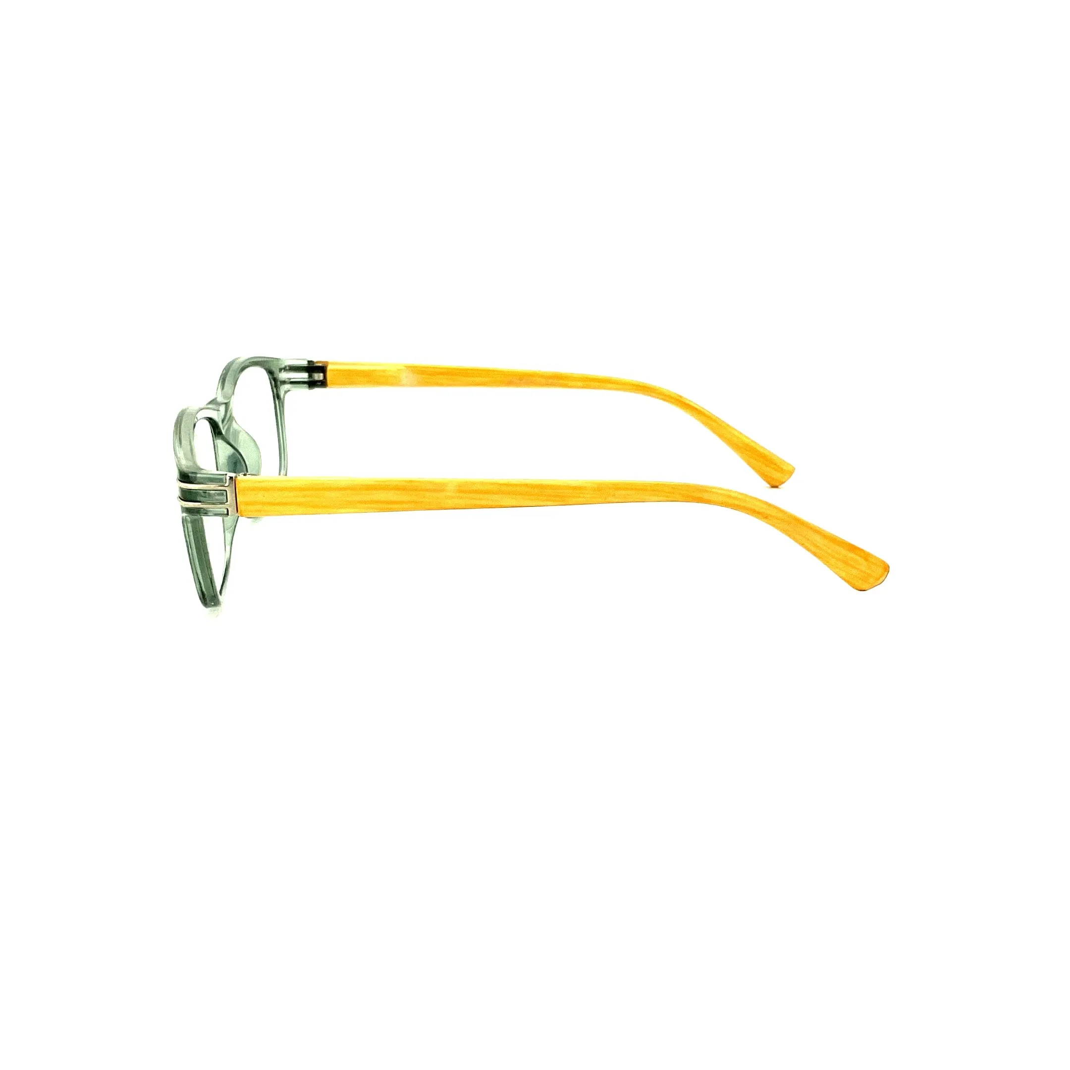 Wood Tone Wayfarer Readers With Clear Case