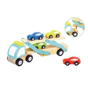 Wooden Car Carrier - 6pc