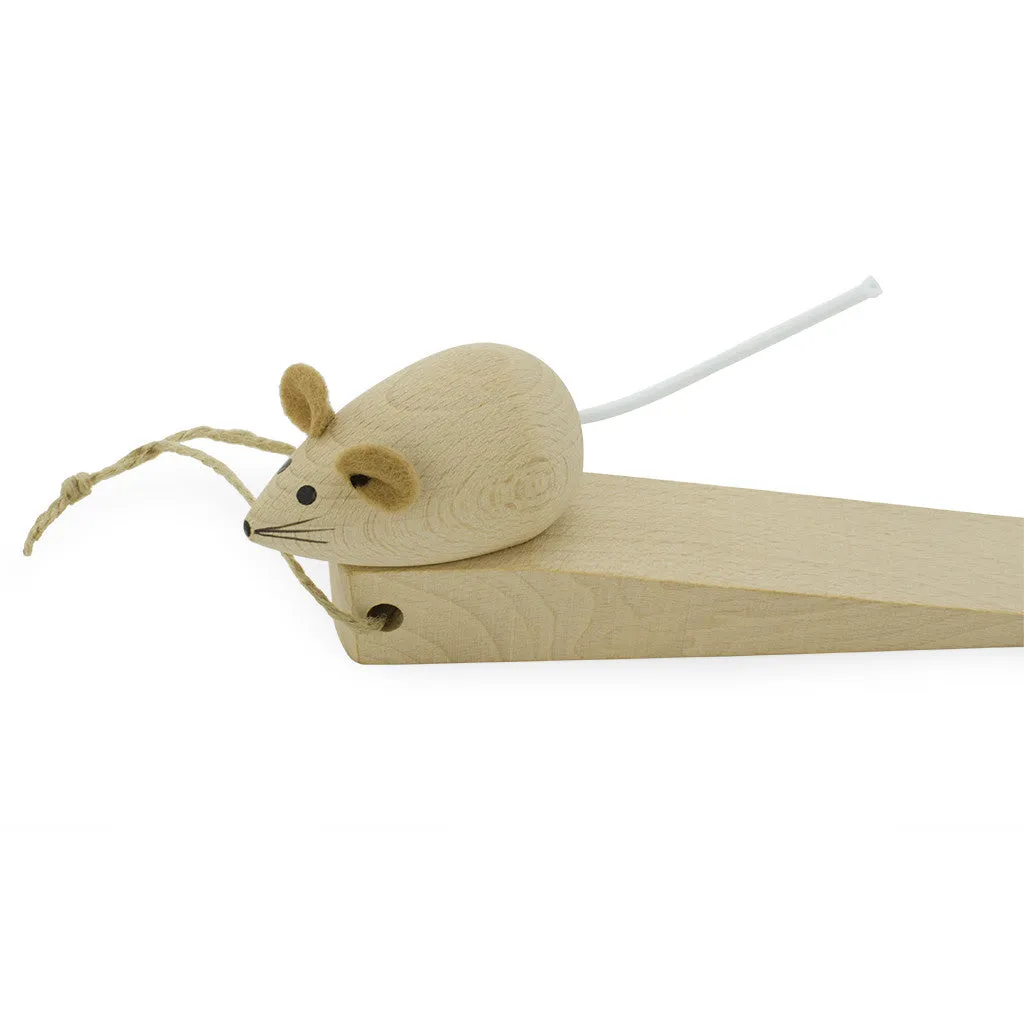 Wooden Door Stopper - Mouse