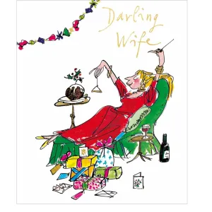 Woodmanstern Darling Wife Reclining Christmas Card - 611636