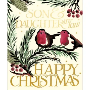 Woodmanstern Robins & Misletoe Son & Daughter in Law Christmas Card - 611711