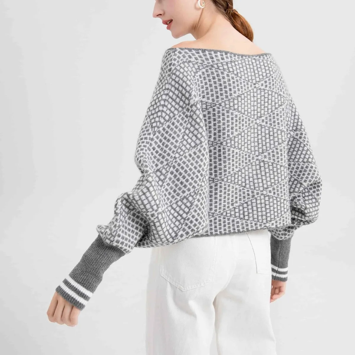 Wool-Blend Off Shoulder Sweater