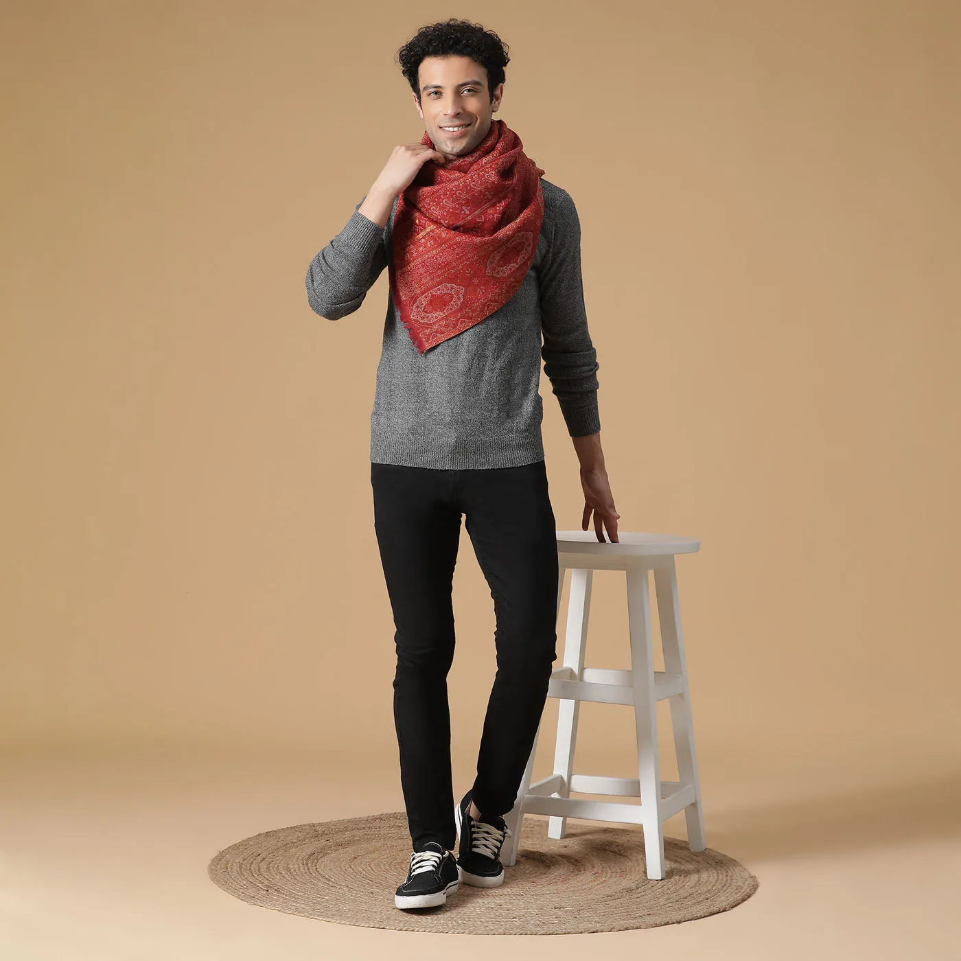 Wool Metallic Men Muffler