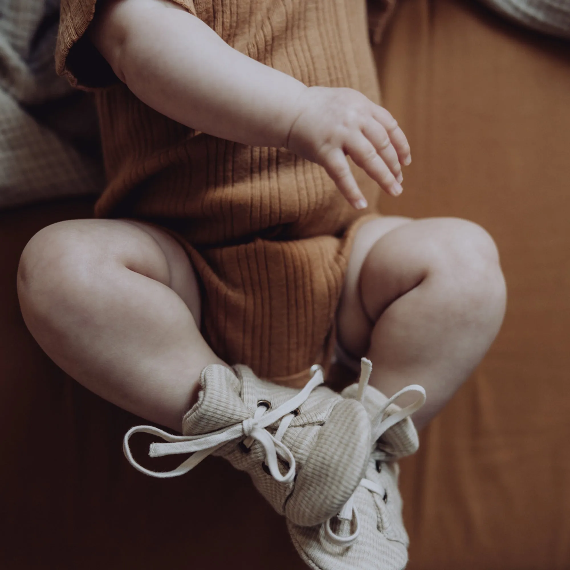 Wool Rib S/S Bodysuit - Fawn