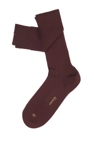 WOOL SOCKS | Burgundy