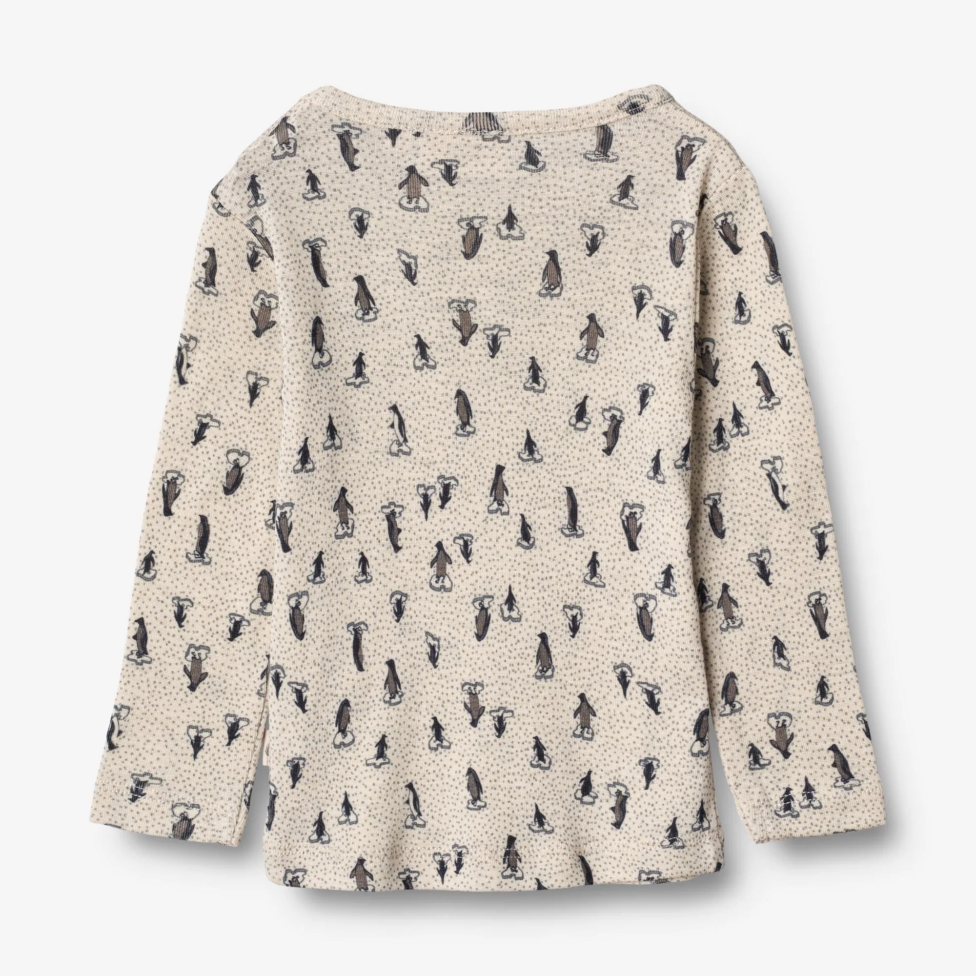 Wool T-Shirt LS | Baby - penguins on ice