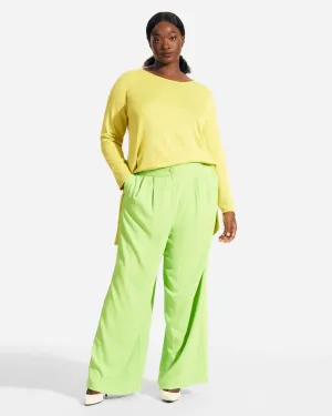 Wren Hi-Lo Sweater | Chartreuse