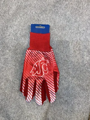 WSU ADULT TWO TONE SPORT UTILITY GLOVES
