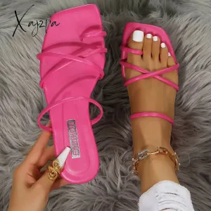 Xajzpa - Casual Patchwork Solid Color Round Comfortable Shoes