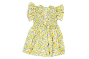 Yellow Floral Liberty Smocked Dress