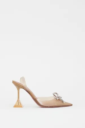 Yellow Rosie Transparent Bow Heel