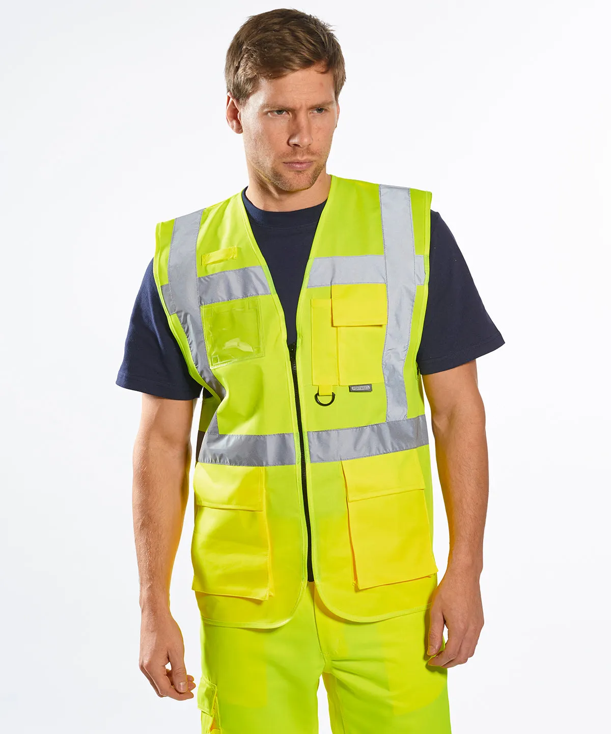 Yellow/Navy - Hi-vis executive vest (S476)