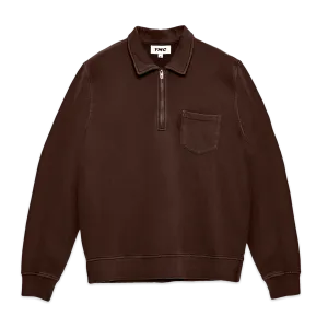 YMC Sugden Zip Sweat - Brown