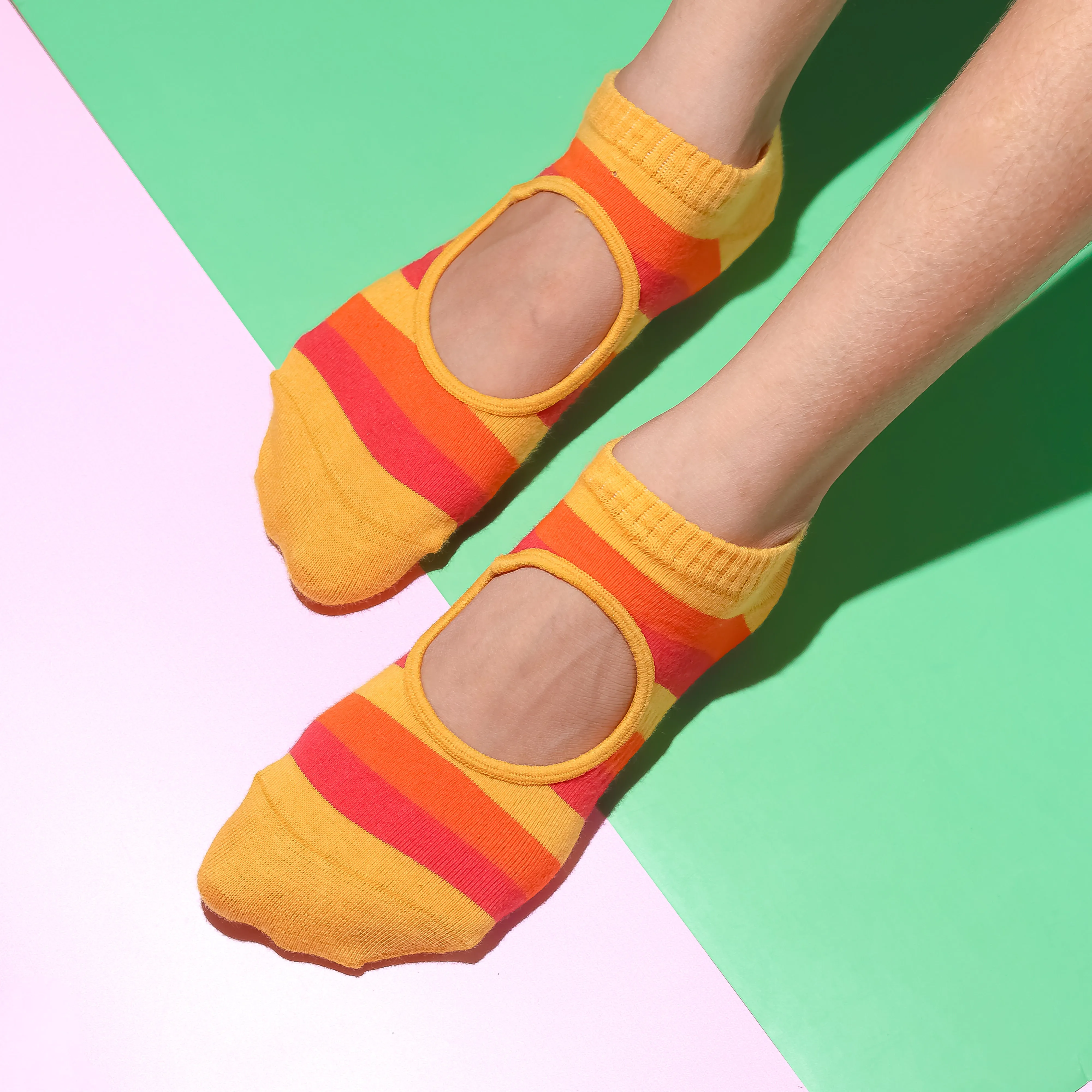 Yoga & Pilates Workout Socks | Fire Stripes