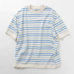 YONETOMI NEW BASIC / Light Wave Cotton Knitted Pullover T-shirt