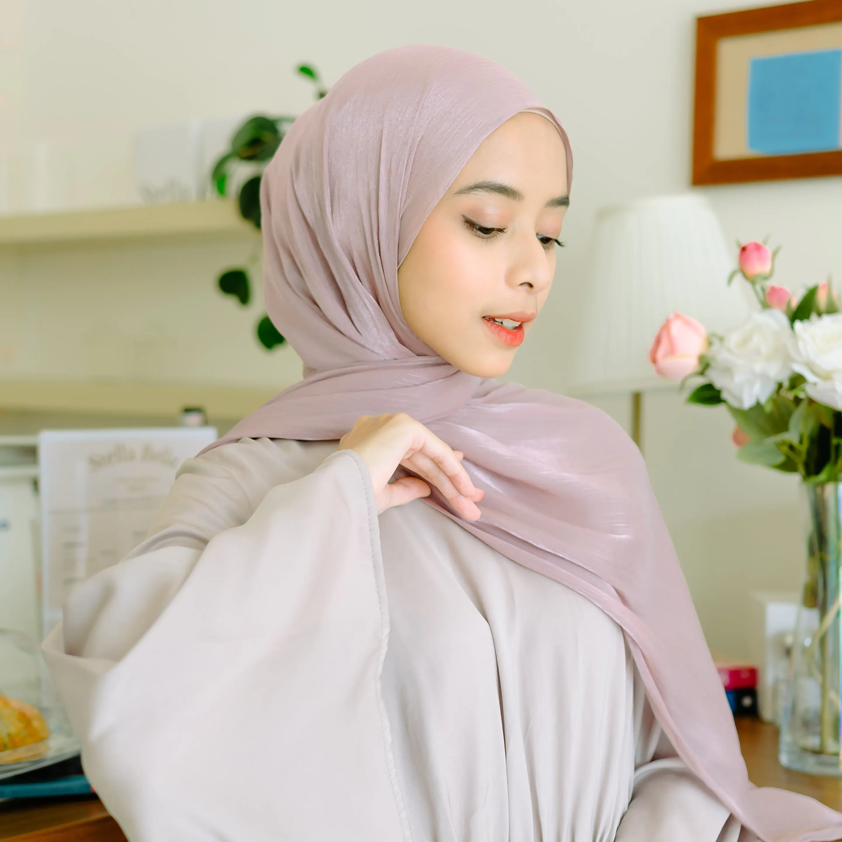 Yora Silk Shawl Soft Purple