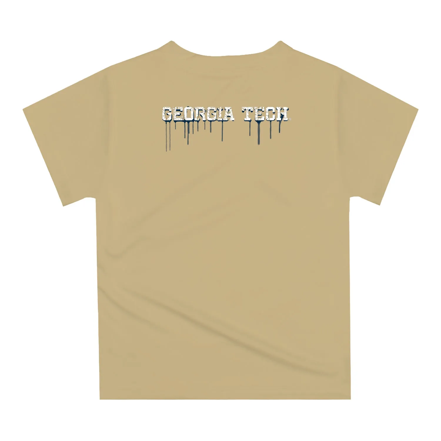 Youth Georgia Tech Yellow Jackets Dripping Football Helmet Gold T-Shirt