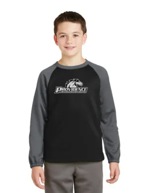 Youth Sport-Wick® Raglan Colorblock Fleece Crewneck