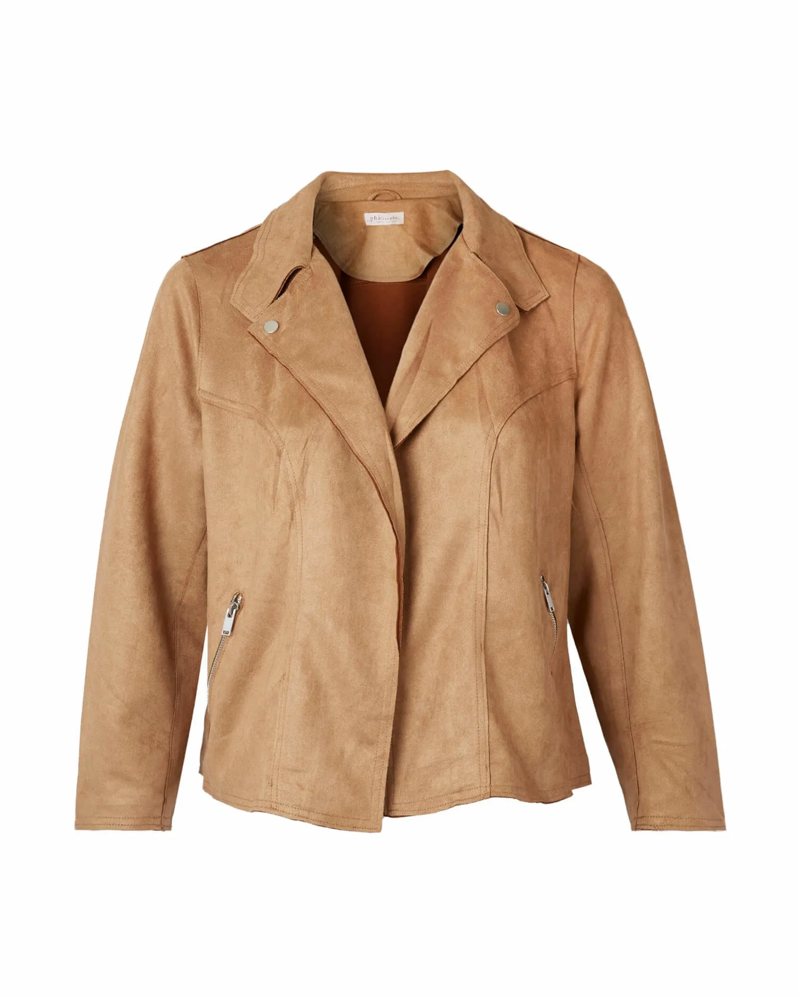 Yvette Faux Suede Jacket | Tan