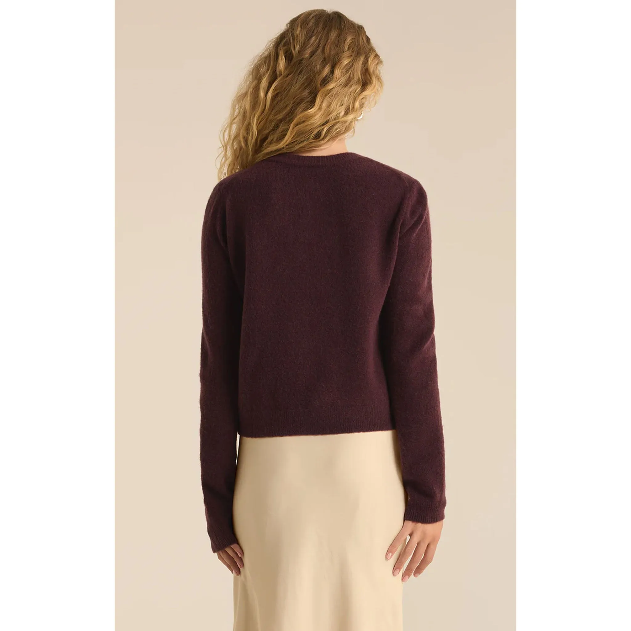 Z Supply Outlook Cardigan in Berry Wine