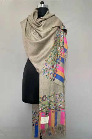 Zaboor-e-Ajam Kani Paldar Floral Pashmina Shawl