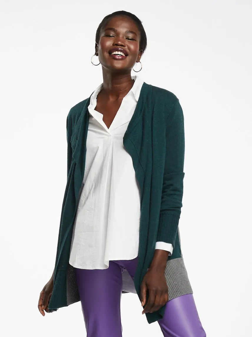 Zaket & Plover Intarsia Back Cardi - Forrest