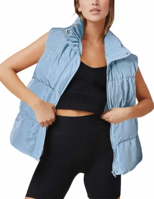 Zeagoo Women Puffer Vest Winter Warm Zip Up Padded Outerwear