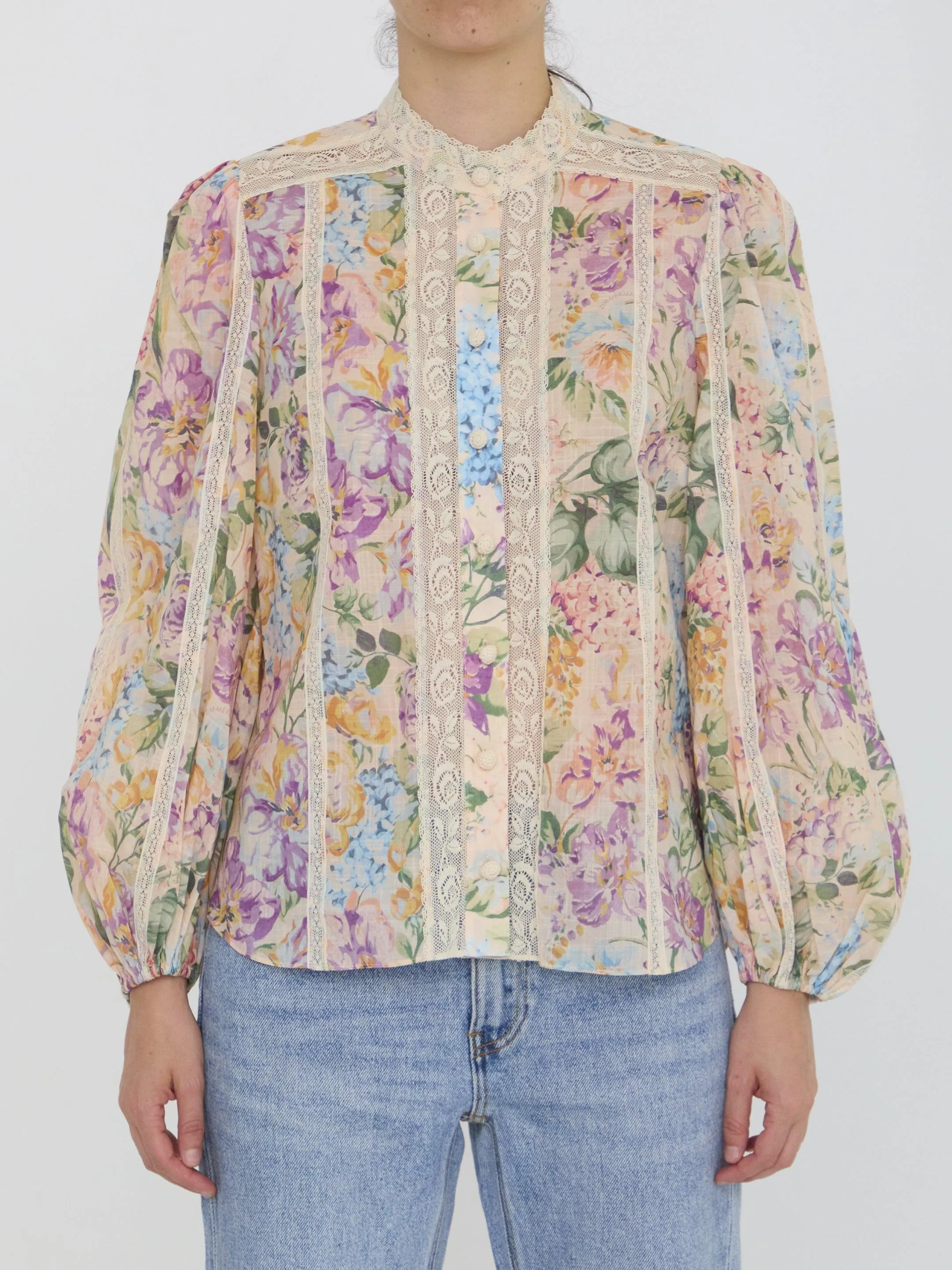 Zimmermann Halliday Lace Trim Shirt