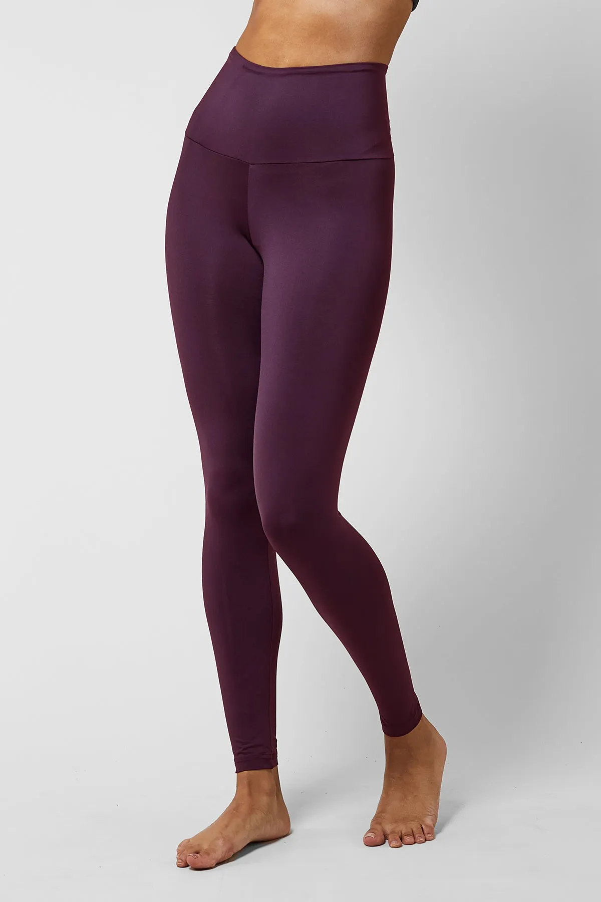 Zip Front Polo Top Black/Wine   Extra Strong Compression Tummy Control Sport Running Leggings Burgundy