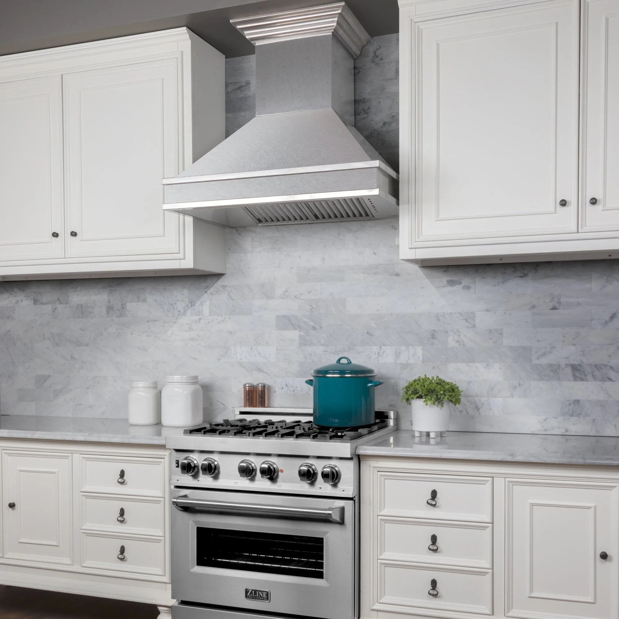 ZLINE 36" Designer Series DuraSnow® Wall Mount Range Hood (8656S-36)