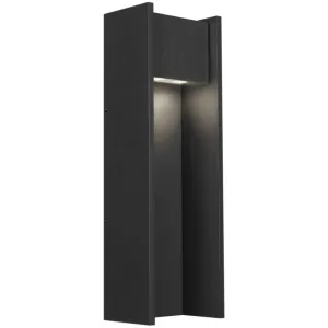 Zur 24 In. LED Outdoor Wall Sconce 4000K Black Finish